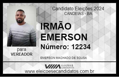 Candidato IRMÃO EMERSON 2024 - CANDEIAS - Eleições