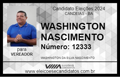 Candidato WASHINGTON NASCIMENTO 2024 - CANDEIAS - Eleições