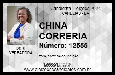 Candidato CHINA CORRERIA 2024 - CANDEIAS - Eleições