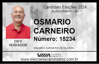 Candidato OSMARIO CARNEIRO 2024 - ALAGOINHAS - Eleições