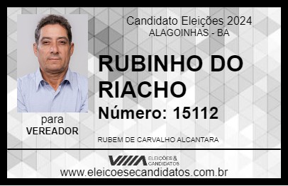 Candidato RUBINHO DO RIACHO 2024 - ALAGOINHAS - Eleições