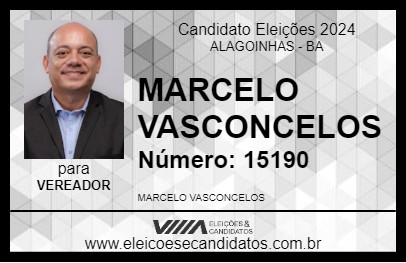 Candidato MARCELO VASCONCELOS 2024 - ALAGOINHAS - Eleições