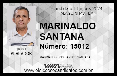 Candidato MARINALDO SANTANA 2024 - ALAGOINHAS - Eleições