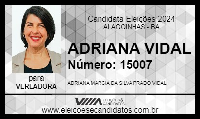 Candidato ADRIANA VIDAL 2024 - ALAGOINHAS - Eleições