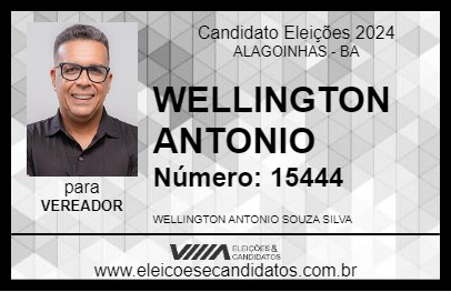 Candidato WELLINGTON ANTONIO 2024 - ALAGOINHAS - Eleições