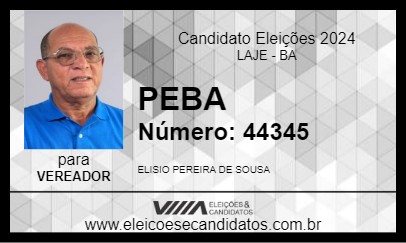 Candidato PEBA 2024 - LAJE - Eleições