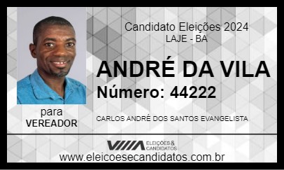 Candidato ANDRÉ DA VILA 2024 - LAJE - Eleições