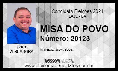 Candidato MISA DO POVO 2024 - LAJE - Eleições