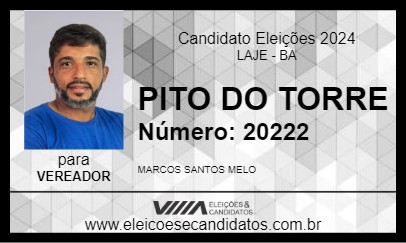 Candidato PITO DO TORRE 2024 - LAJE - Eleições