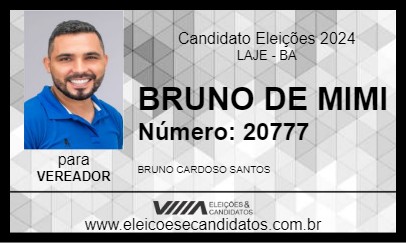 Candidato BRUNO DE MIMI 2024 - LAJE - Eleições