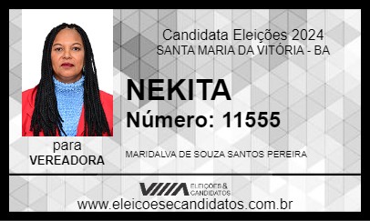 Candidato NEKITA 2024 - SANTA MARIA DA VITÓRIA - Eleições