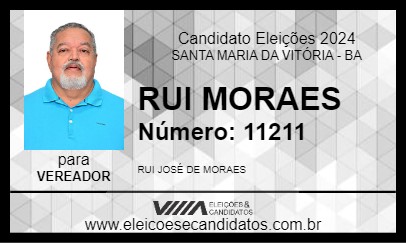 Candidato RUI MORAES 2024 - SANTA MARIA DA VITÓRIA - Eleições