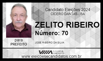 Candidato ZELITO RIBEIRO 2024 - CÍCERO DANTAS - Eleições