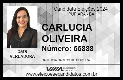 Candidato CARLUCIA OLIVEIRA 2024 - IPUPIARA - Eleições