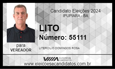 Candidato LITO 2024 - IPUPIARA - Eleições