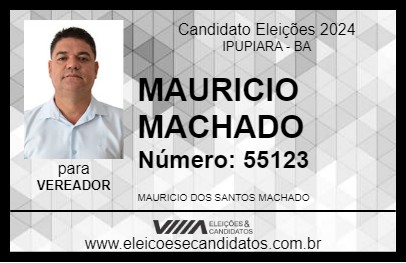 Candidato MAURICIO MACHADO 2024 - IPUPIARA - Eleições