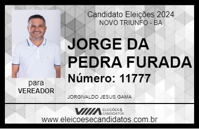 Candidato JORGE DA PEDRA FURADA 2024 - NOVO TRIUNFO - Eleições