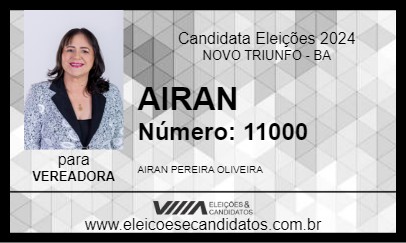 Candidato AIRAN 2024 - NOVO TRIUNFO - Eleições