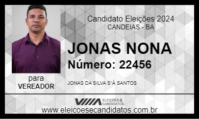 Candidato JONAS NONA 2024 - CANDEIAS - Eleições