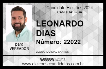 Candidato LEONARDO DIAS 2024 - CANDEIAS - Eleições