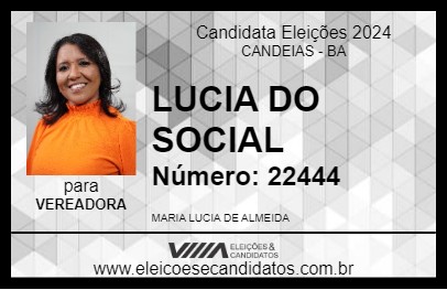 Candidato LUCIA DO SOCIAL 2024 - CANDEIAS - Eleições