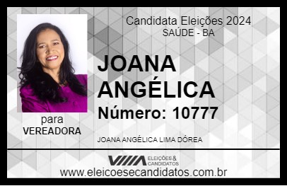 Candidato JOANA ANGÉLICA 2024 - SAÚDE - Eleições