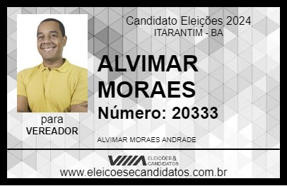 Candidato ALVIMAR MORAES 2024 - ITARANTIM - Eleições