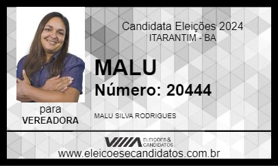 Candidato MALU 2024 - ITARANTIM - Eleições