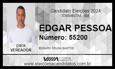 Candidato EDGAR PESSOA 2024 - ITARANTIM - Eleições