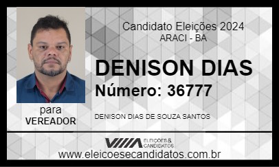 Candidato DENISON DIAS 2024 - ARACI - Eleições