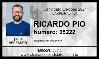 Candidato RICARDO PIO 2024 - BARREIRAS - Eleições