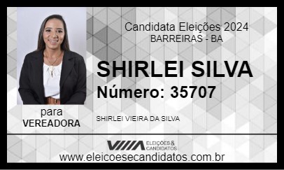 Candidato SHIRLEI SILVA 2024 - BARREIRAS - Eleições