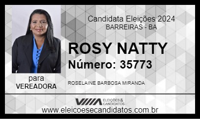 Candidato ROSY NATTY 2024 - BARREIRAS - Eleições