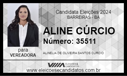 Candidato ALINE CÚRCIO 2024 - BARREIRAS - Eleições