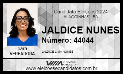 Candidato JALDICE NUNES 2024 - ALAGOINHAS - Eleições