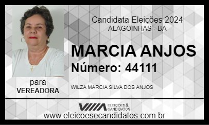 Candidato MARCIA ANJOS 2024 - ALAGOINHAS - Eleições