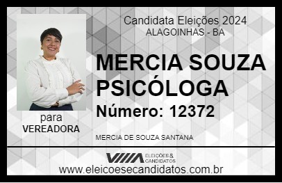 Candidato MERCIA SOUZA PSICÓLOGA 2024 - ALAGOINHAS - Eleições