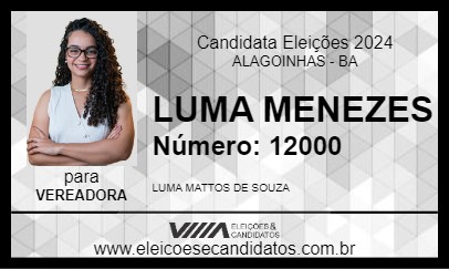 Candidato LUMA MENEZES 2024 - ALAGOINHAS - Eleições