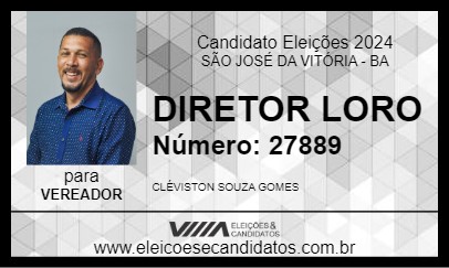 Candidato DIRETOR LORO 2024 - SÃO JOSÉ DA VITÓRIA - Eleições