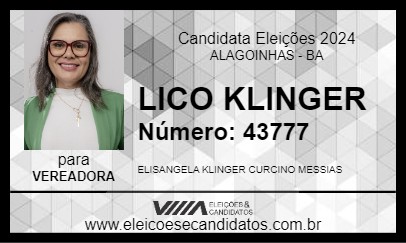 Candidato LICO KLINGER 2024 - ALAGOINHAS - Eleições