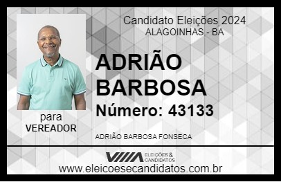 Candidato ADRIÃO BARBOSA 2024 - ALAGOINHAS - Eleições