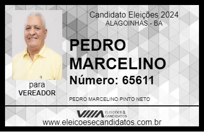 Candidato PEDRO MARCELINO 2024 - ALAGOINHAS - Eleições