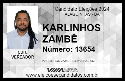 Candidato KARLINHOS ZAMBÊ 2024 - ALAGOINHAS - Eleições