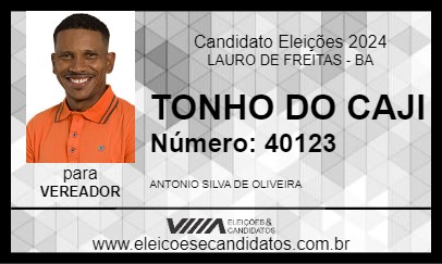 Candidato TONHO DO CAJI 2024 - LAURO DE FREITAS - Eleições