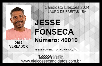 Candidato JESSE FONSECA 2024 - LAURO DE FREITAS - Eleições