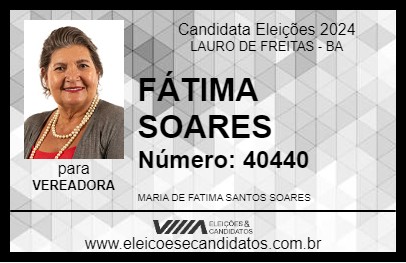 Candidato FÁTIMA SOARES 2024 - LAURO DE FREITAS - Eleições