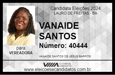 Candidato VANAIDE SANTOS 2024 - LAURO DE FREITAS - Eleições