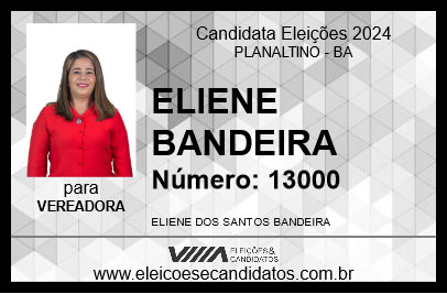 Candidato ELIENE BANDEIRA 2024 - PLANALTINO - Eleições