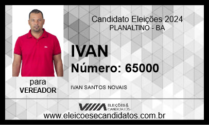 Candidato IVAN 2024 - PLANALTINO - Eleições