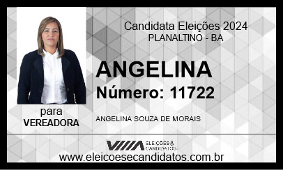 Candidato ANGELINA 2024 - PLANALTINO - Eleições